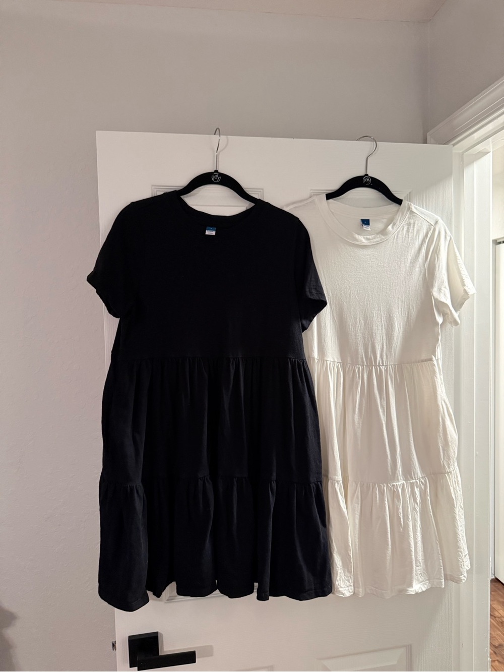 Old Navy Tiered Slub-Knit Mini Swing Dresses